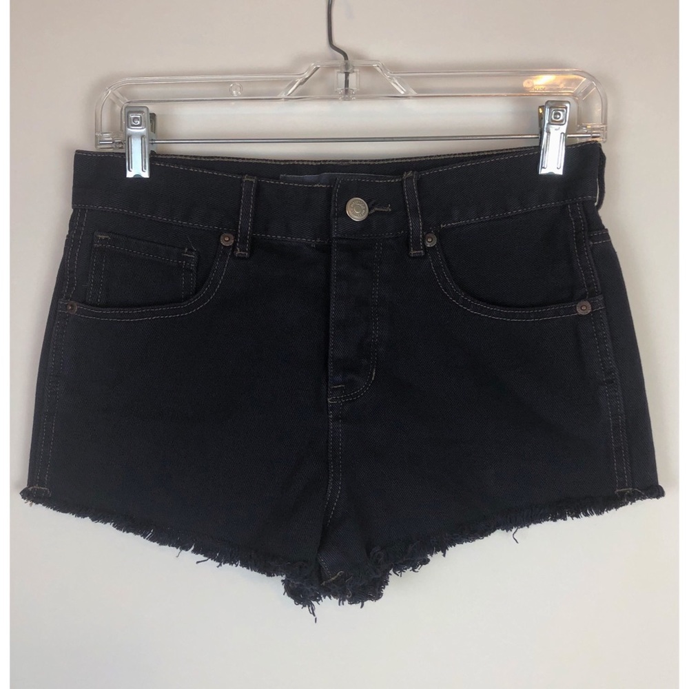 Brandy Melville Mid Rise Button Fly Jean Shorts